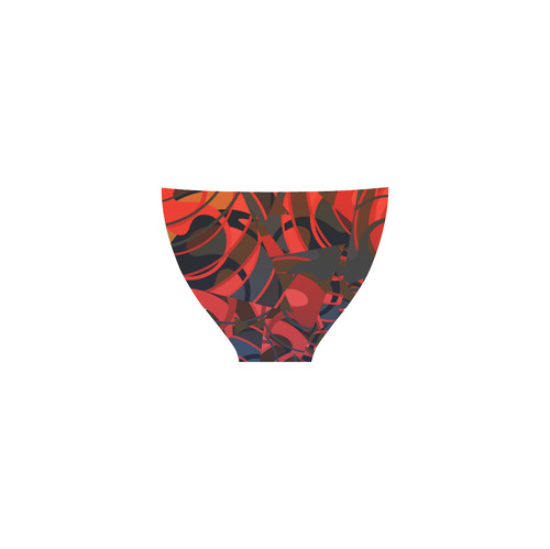 Hot Summer Nights Abstract - Blue and Deep Red Custom Bikini Swimsuit (Model S01)