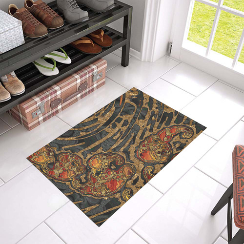 Unique abstract Mix 1A by FeelGood Azalea Doormat 24" x 16" (Sponge Material)