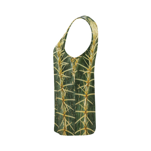 Photography Art - Cactus green yellow All Over Print Tank Top for Women (Model T43)