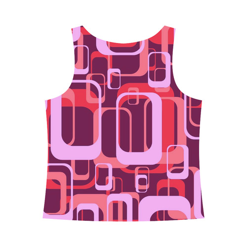 retro pattern 1971 pink JamColors All Over Print Tank Top for Women (Model T43)