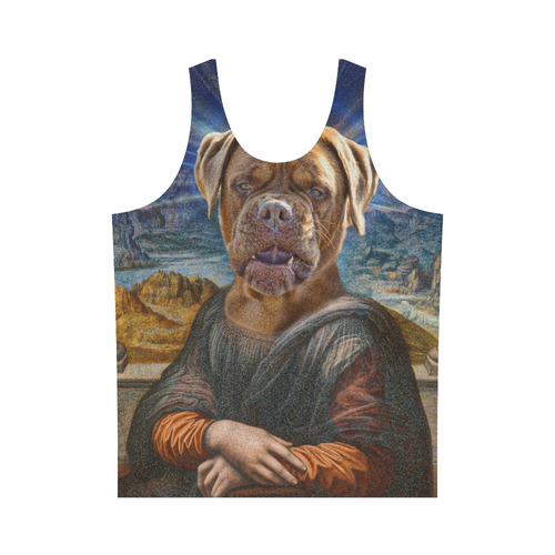 Funny Art BULLDOG MONA LISA All Over Print Tank Top for Men (Model T43)