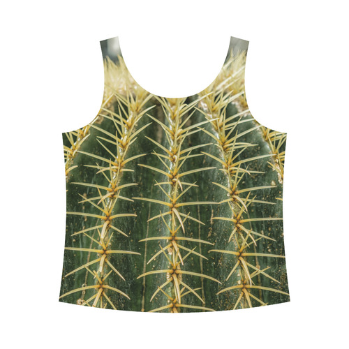 Photography Art - Cactus green yellow All Over Print Tank Top for Women (Model T43)