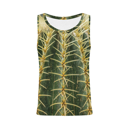 Photography Art - Cactus green yellow All Over Print Tank Top for Women (Model T43)