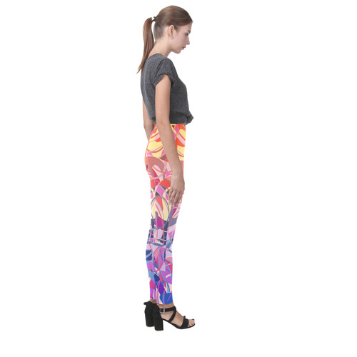 Summer Sunset Abstract - Blue,Purple,Orange ,Gold Cassandra Women's Leggings (Model L01)