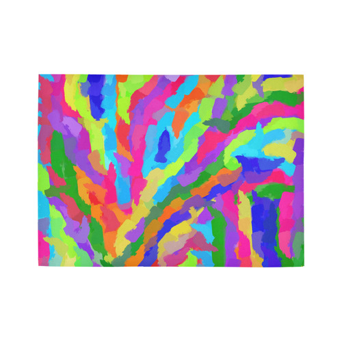 Neon Magic Marker Art Area Rug7'x5'