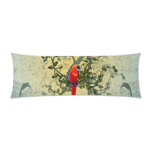 Cute parrot Custom Zippered Pillow Case 21"x60"(Two Sides)