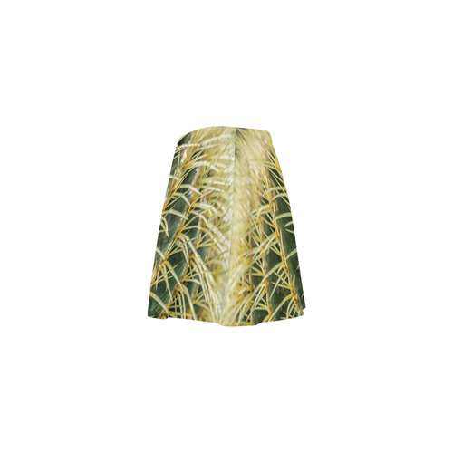 Photography Art - Cactus green yellow Mini Skating Skirt (Model D36)