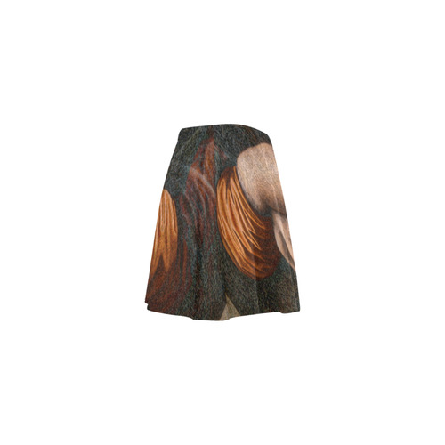 Funny Art BULLDOG MONA LISA Mini Skating Skirt (Model D36)