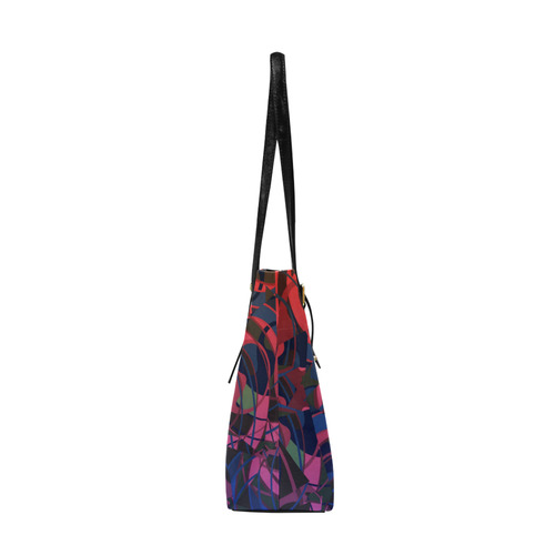 Hot Summer Nights Abstract - Blue and Deep Red Euramerican Tote Bag/Large (Model 1656)