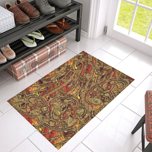 Unique abstract Mix 2A by FeelGood Azalea Doormat 30" x 18" (Sponge Material)