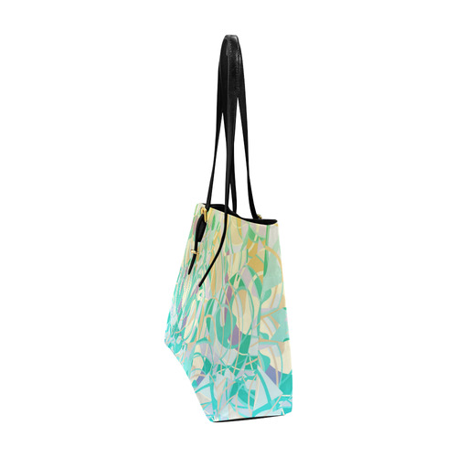 Summer Beach Days Abstract - Yellow, Blue, Teal Euramerican Tote Bag/Large (Model 1656)