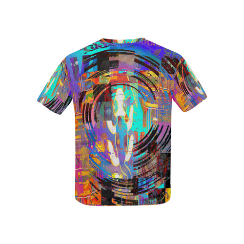 Abstract Art The Way Of Lizard multicolored Kids' All Over Print T-shirt (USA Size) (Model T40)