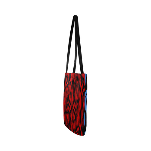 Zebra Stripes Pattern - Black Clear Reusable Shopping Bag Model 1660 (Two sides)
