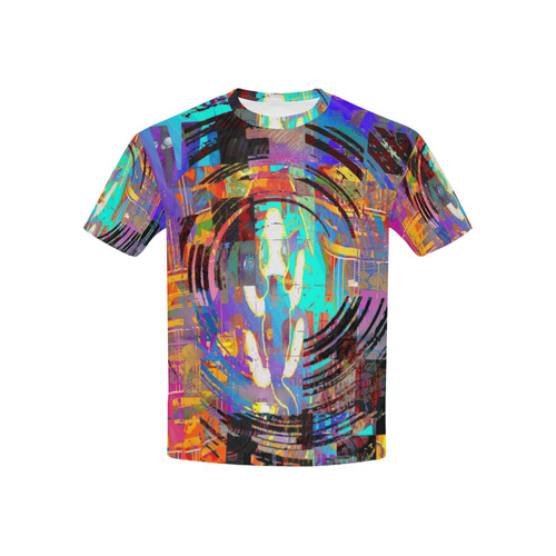 Abstract Art The Way Of Lizard multicolored Kids' All Over Print T-shirt (USA Size) (Model T40)