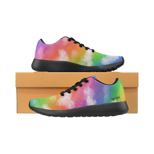 Rainbow Love. Black sole. Inspired by the Magic Island of Gotland. Women’s Running Shoes (Model 020)