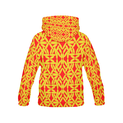 Red Floating Diamonds All Over Print Hoodie for Women (USA Size) (Model H13)