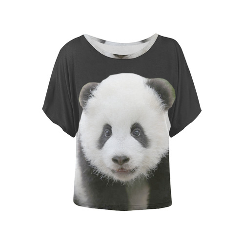 Panda Bear Women's Batwing-Sleeved Blouse T shirt (Model T44)