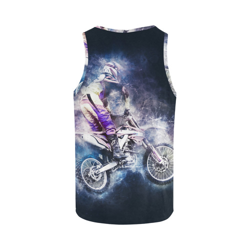 Motocross Motorcycle Motorbike All Over Print Tank Top for Men (Model T43)