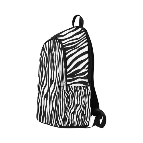 Zebra Stripes Pattern - Traditional Black White Fabric Backpack for Adult (Model 1659)