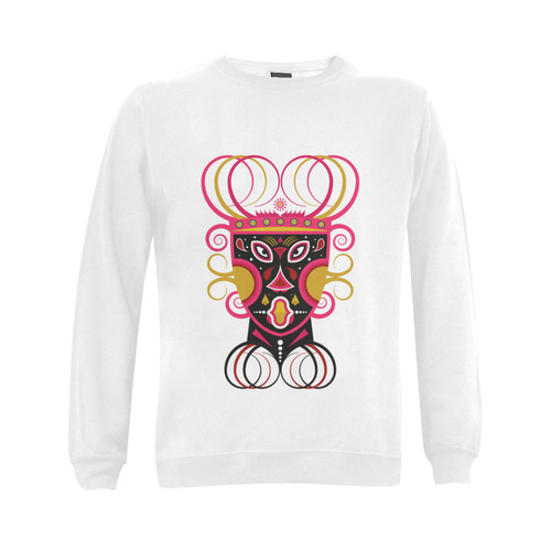 Ceremonial Tribal Mask Gildan Crewneck Sweatshirt(NEW) (Model H01)