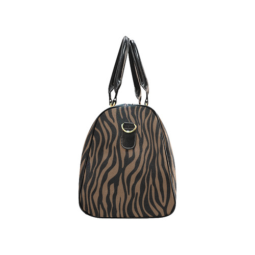 Zebra Stripes Pattern - Black Clear New Waterproof Travel Bag/Small (Model 1639)