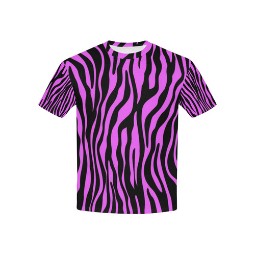 Zebra Stripes Pattern - Trend Colors Black Pink Kids' All Over Print T-shirt (USA Size) (Model T40)