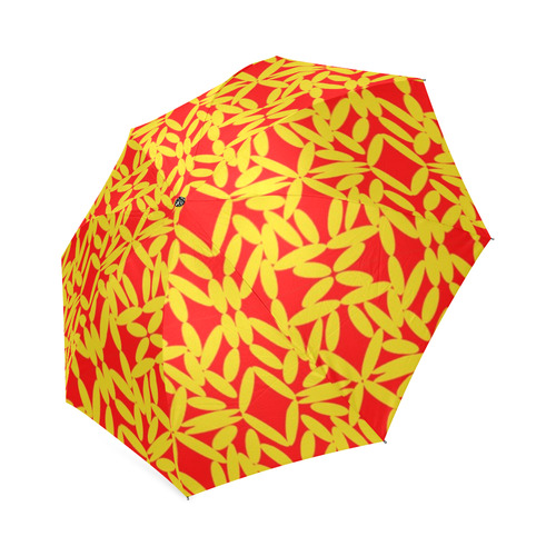 Red Floating Diamonds Foldable Umbrella (Model U01)