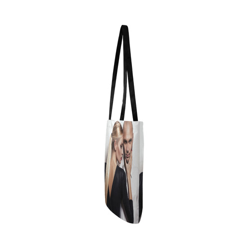 Beautiful Woman and Man Beauty Fashion Photo Reusable Shopping Bag Model 1660 (Two sides)