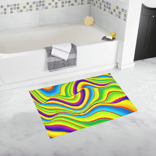 Summer Wave Colors Bath Rug 20''x 32''