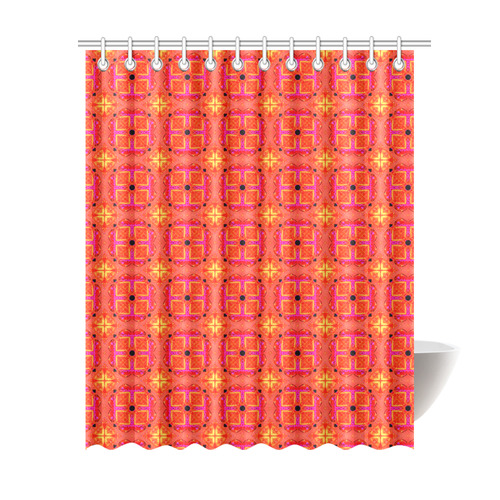Peach Apricot Cinnamon Nutmeg Modern Abstract Shower Curtain 69"x84"