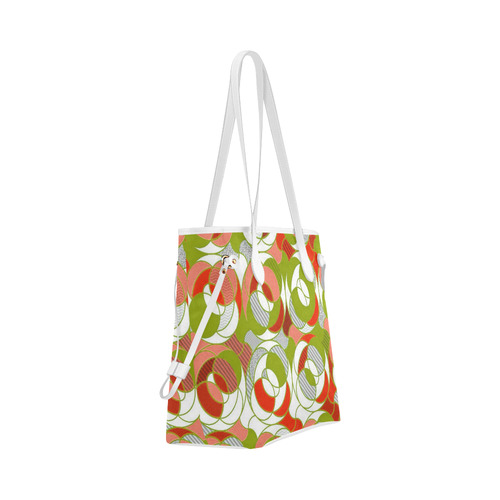 70s retro pattern warm colors JamColors Clover Canvas Tote Bag (Model 1661)