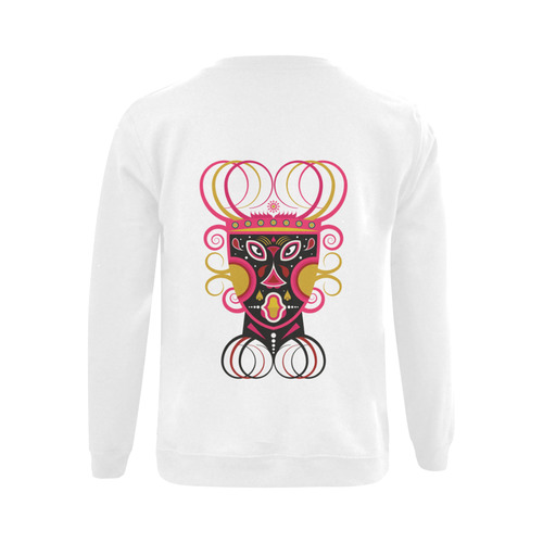 Ceremonial Tribal Mask Gildan Crewneck Sweatshirt(NEW) (Model H01)