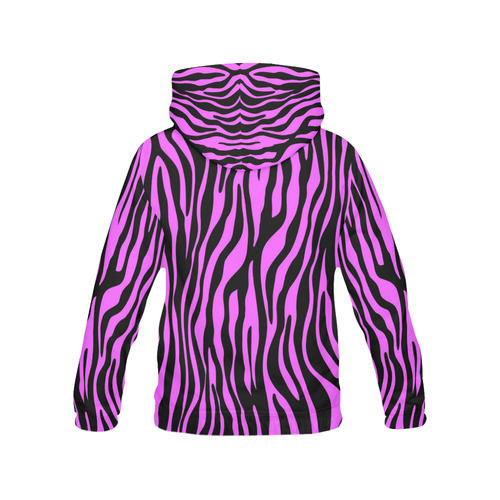 Zebra Stripes Pattern - Trend Colors Black Pink All Over Print Hoodie for Men (USA Size) (Model H13)