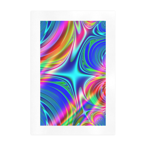 Rainbow Splash Fractal Art Print 19‘’x28‘’