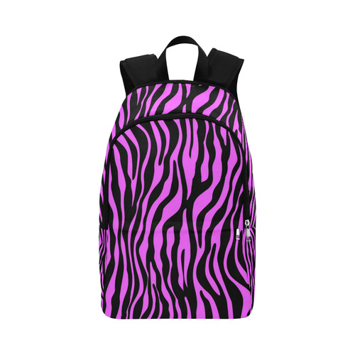 Zebra Stripes Pattern - Trend Colors Black Pink Fabric Backpack for Adult (Model 1659)