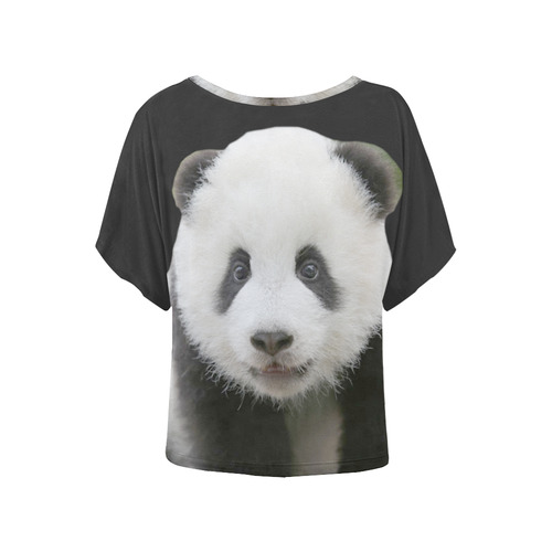 Panda Bear Women's Batwing-Sleeved Blouse T shirt (Model T44)