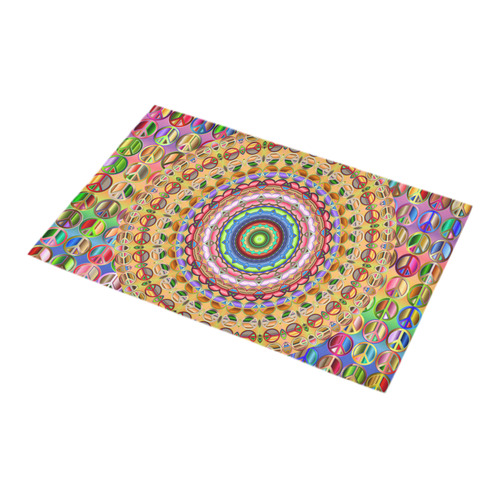 Peace Mandala Bath Rug 16''x 28''