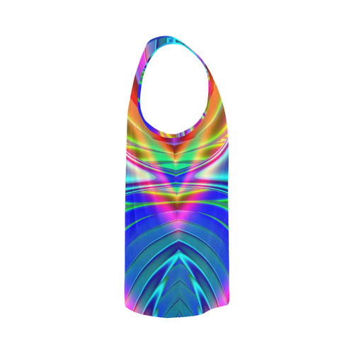 Rainbow Splash Fractal All Over Print Tank Top for Men (Model T43)