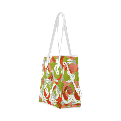 70s retro pattern warm colors JamColors Clover Canvas Tote Bag (Model 1661)