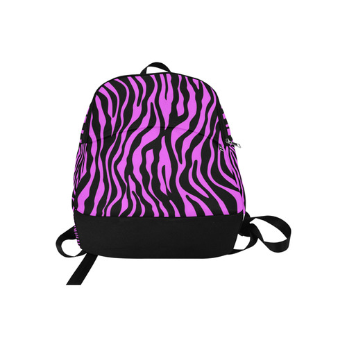 Zebra Stripes Pattern - Trend Colors Black Pink Fabric Backpack for Adult (Model 1659)
