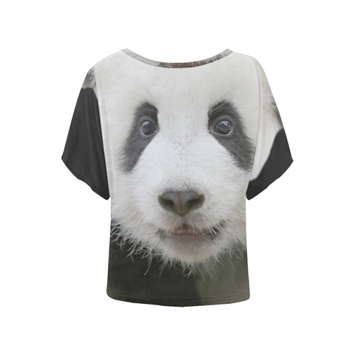 Panda Bear Women's Batwing-Sleeved Blouse T shirt (Model T44)