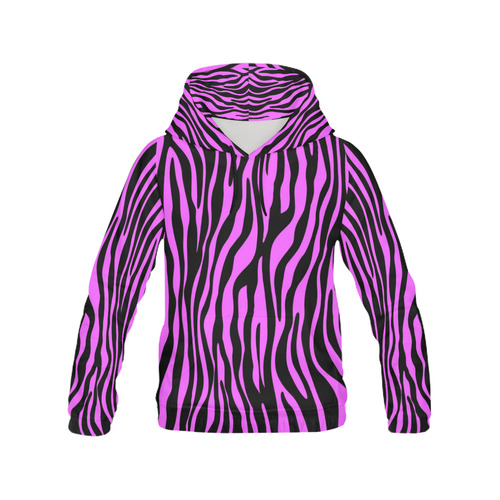 Zebra Stripes Pattern - Trend Colors Black Pink All Over Print Hoodie for Men (USA Size) (Model H13)