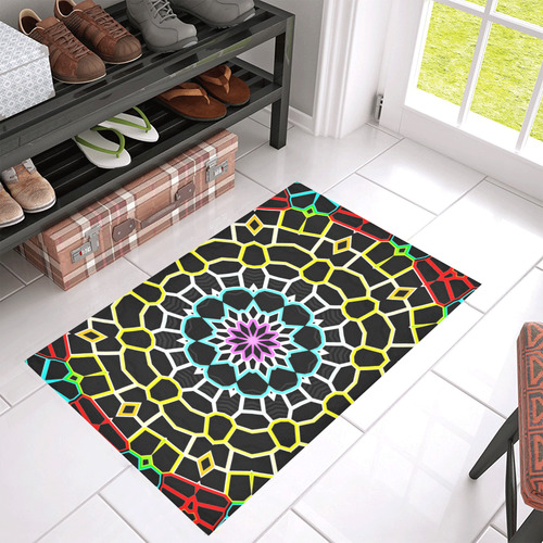 Live Line Mandala Azalea Doormat 30" x 18" (Sponge Material)