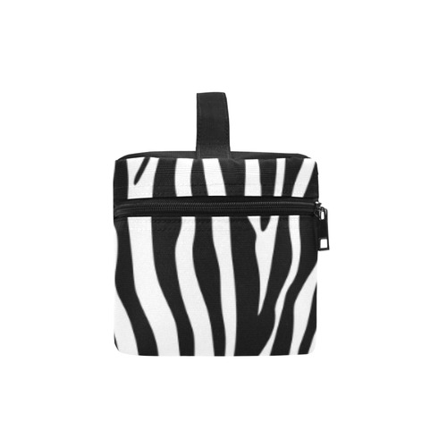 Zebra Stripes Pattern - Black Clear Cosmetic Bag/Large (Model 1658)