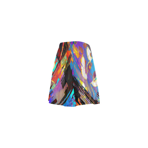 Abstract Art The Way Of Lizard multicolored Mini Skating Skirt (Model D36)