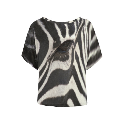 Zebra Women's Batwing-Sleeved Blouse T shirt (Model T44)