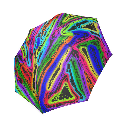 Neon Black Magic Art Foldable Umbrella (Model U01)