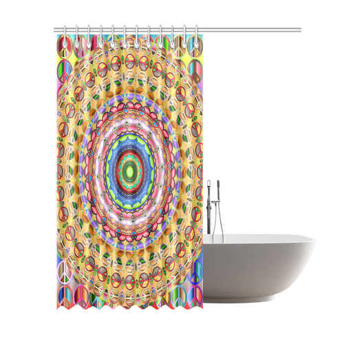 Peace Mandala Shower Curtain 69"x84"