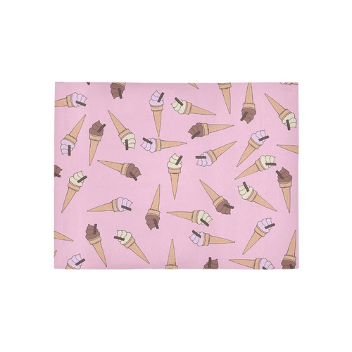 Pink Fun Ice Cream Pattern Area Rug 5'3''x4'