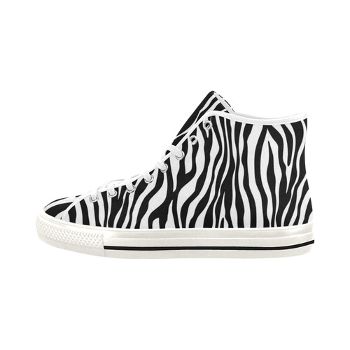 Zebra Stripes Pattern - Traditional Colors Black W Vancouver H Men's Canvas Shoes (1013-1)